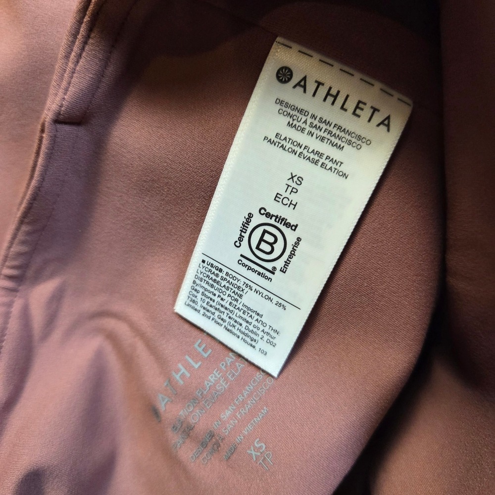 Athleta‎ Elation Flare Pant Womens XS Pink High Waist Yoga Athleisure NWT - Picture 2 of 10